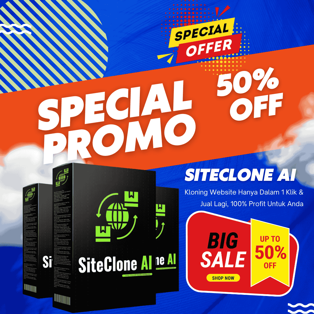 SITECLONE AI – Kloning Website Hanya Dalam 1 Klik & Jual Lagi, 100% Profit Untuk Anda